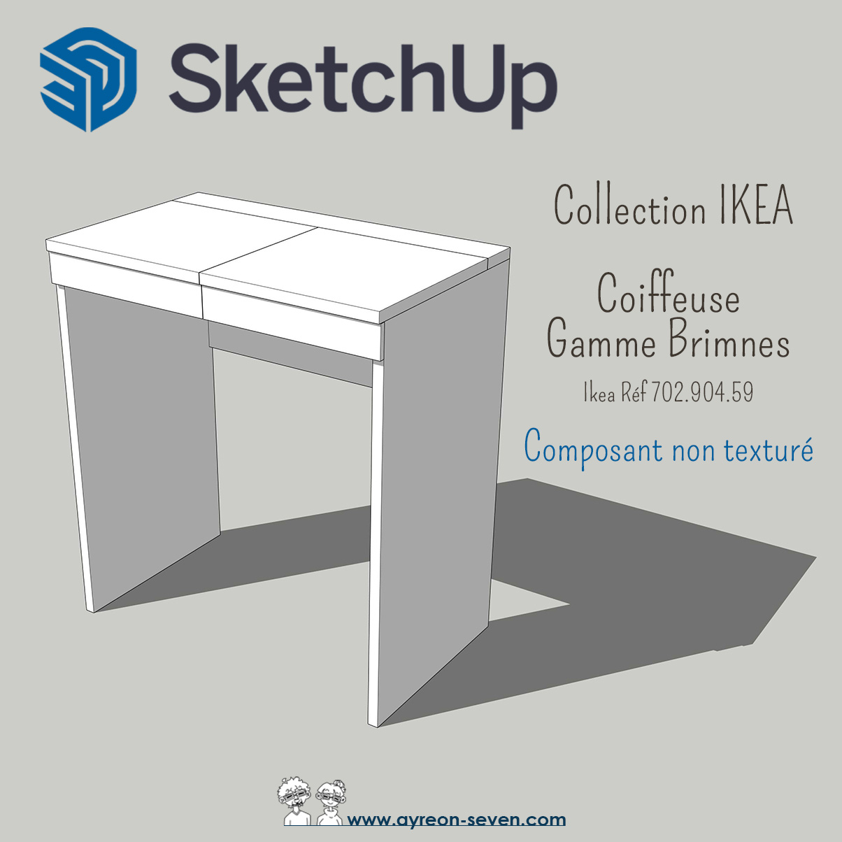 Coiffeuse Brimnes - Référence Ikea 70290459