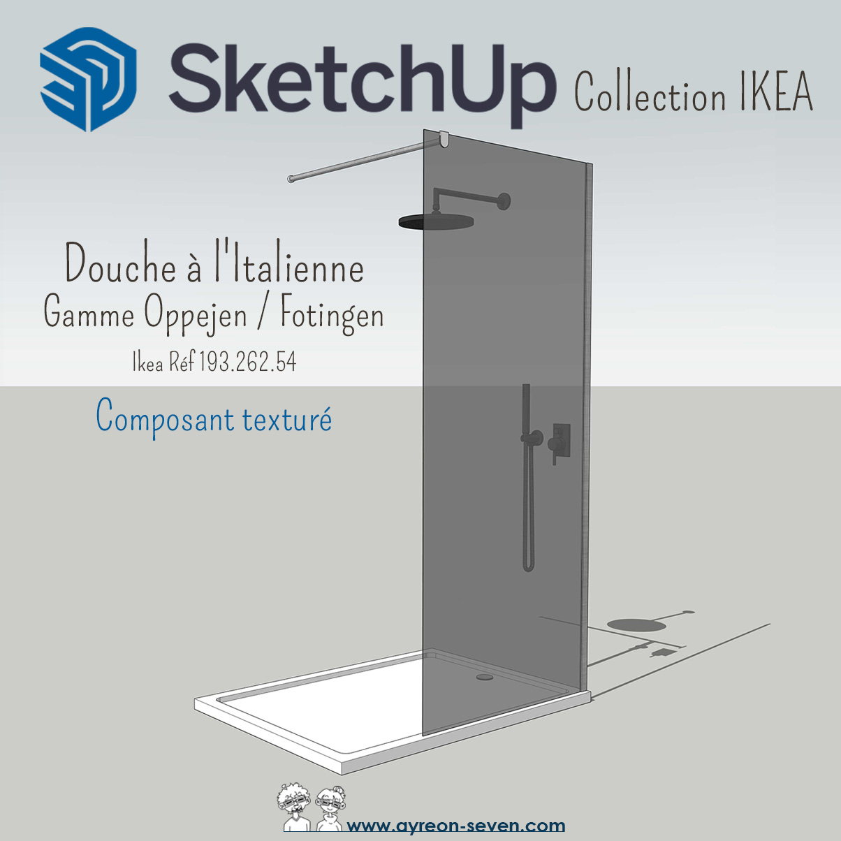 Douche à l'italienne Oppejen / Fotingen - Référence Ikea 19326254